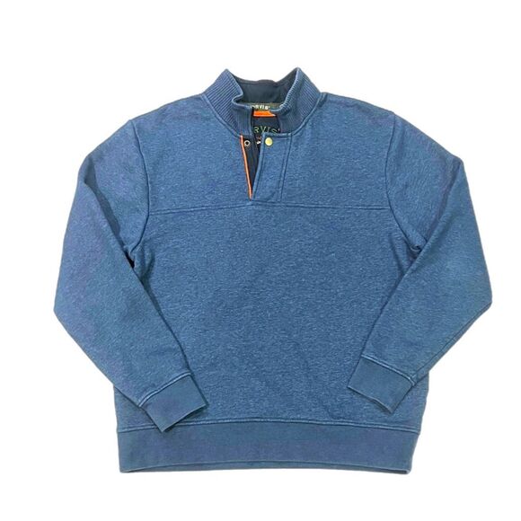Orvis Other - Mens Orvis Quarter Zip Blue Pullover Sweater Size L